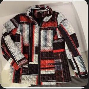 Lior Paris Multicolor Full Zip Jacket Size Small Reds Purples Blues Pinks White